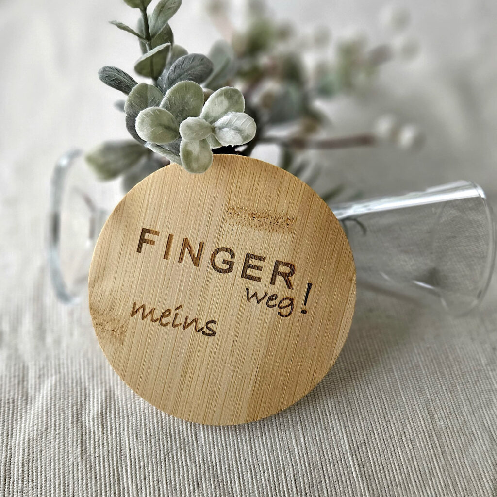 Untersetzer Finger Weg - meins