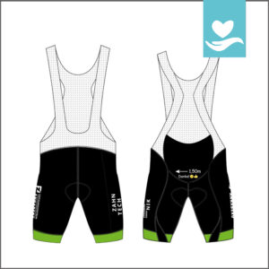 Produktbild Fahrradhose mit blauem Charity-Logo