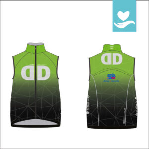 Produktbild Fahrradweste mit blauem Charity-Logo
