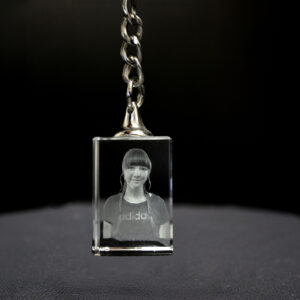 Produktbild Schlüsselanhänger Glasquader, hängend, Portrait-Motiv